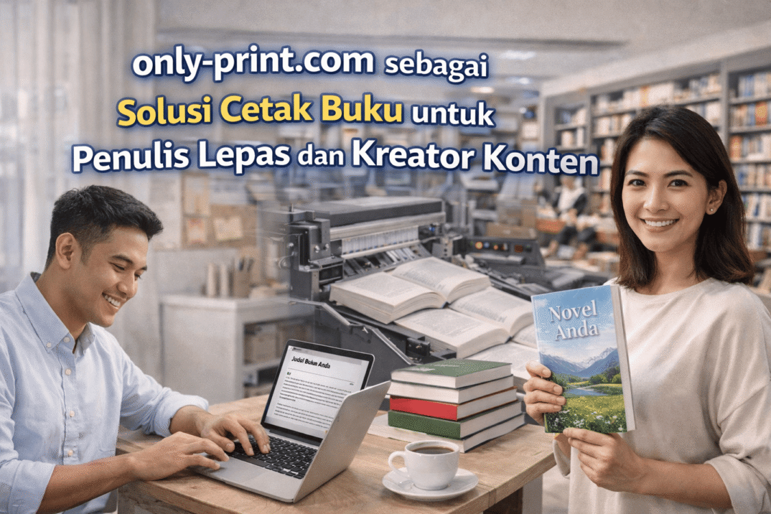only-print.com sebagai Solusi Cetak Buku untuk Penulis Lepas dan Kreator Konten